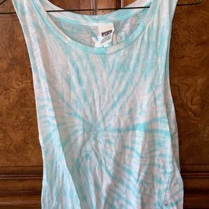 blue tie dye tank from PINK